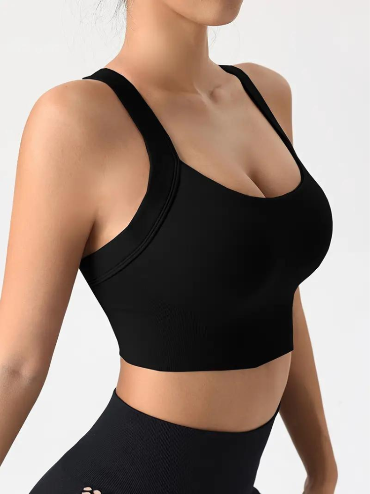 Brassière de sport femme – Maintien sans couture – Tissu respirant extensible
