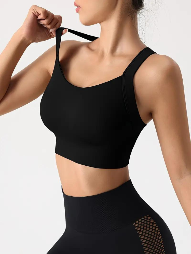 Brassière de sport femme – Maintien sans couture – Tissu respirant extensible