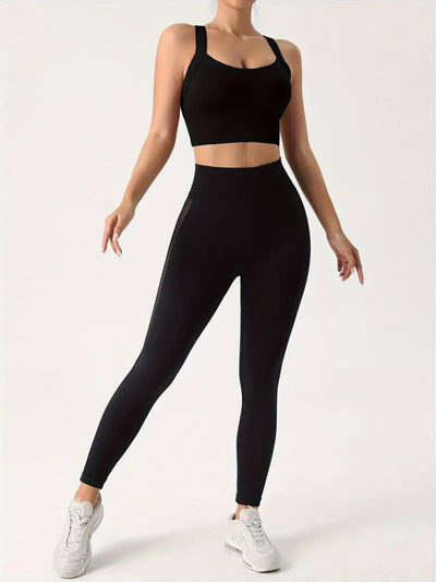Brassière de sport femme – Maintien sans couture – Tissu respirant extensible