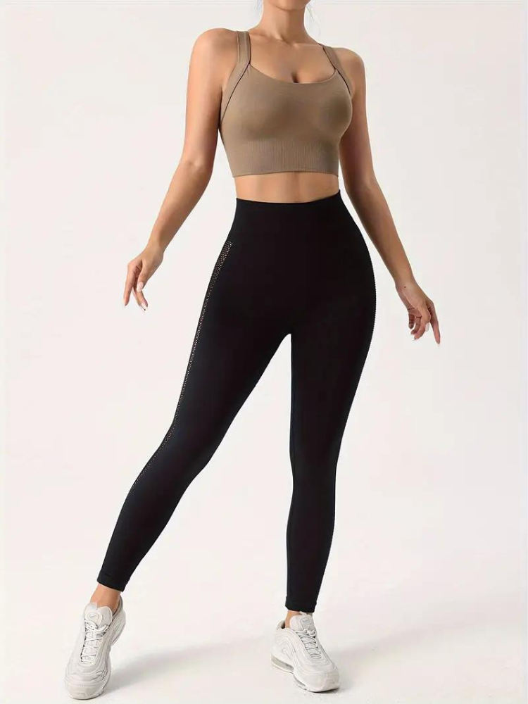 Brassière de sport femme – Maintien sans couture – Tissu respirant extensible