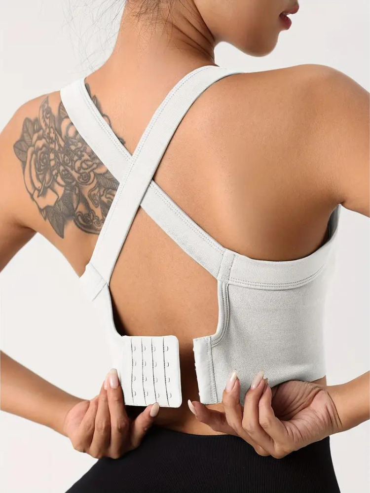 Brassière de sport femme – Maintien sans couture – Tissu respirant extensible
