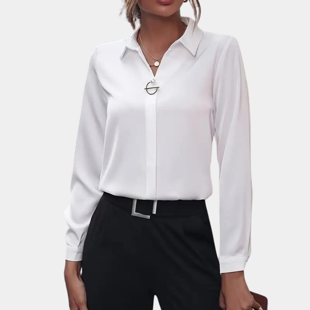 Adélaïde | Chemise Les Boutons Pour Femme| Manche Longue