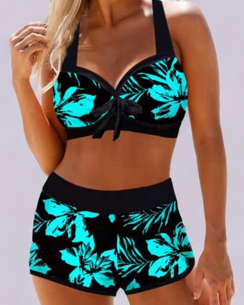 Anna | Maillot de Bain Taille Haute à Imprimé Fleuri
