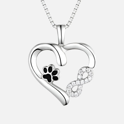 Sorea - Collier en cœur surmonté d'un symbole infini