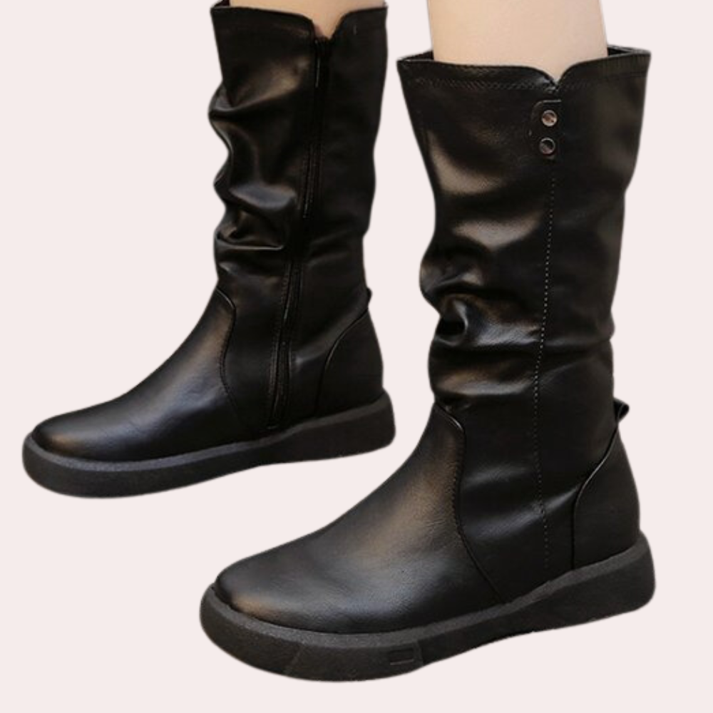 ELISA - Bottes d'Hiver Moderne Mi-Mollet pour Femmes