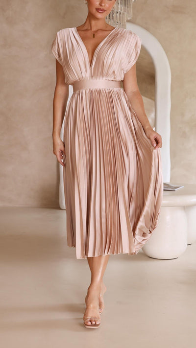 Emma | Robe longue à décolleté en V profond