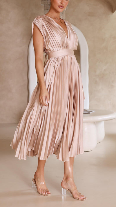 Emma | Robe longue à décolleté en V profond