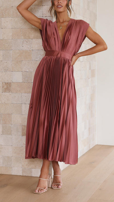 Emma | Robe longue à décolleté en V profond