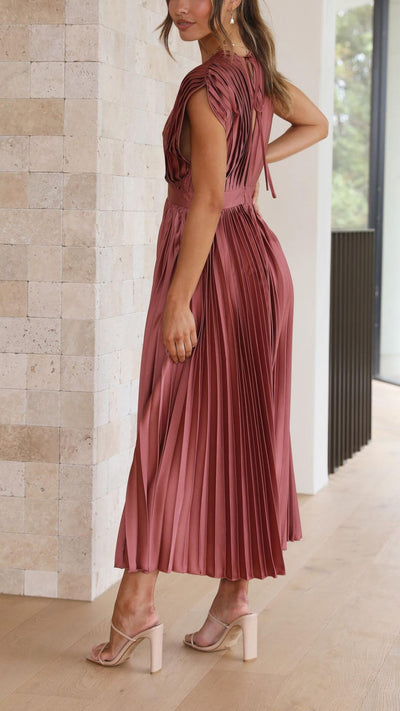 Emma | Robe longue à décolleté en V profond