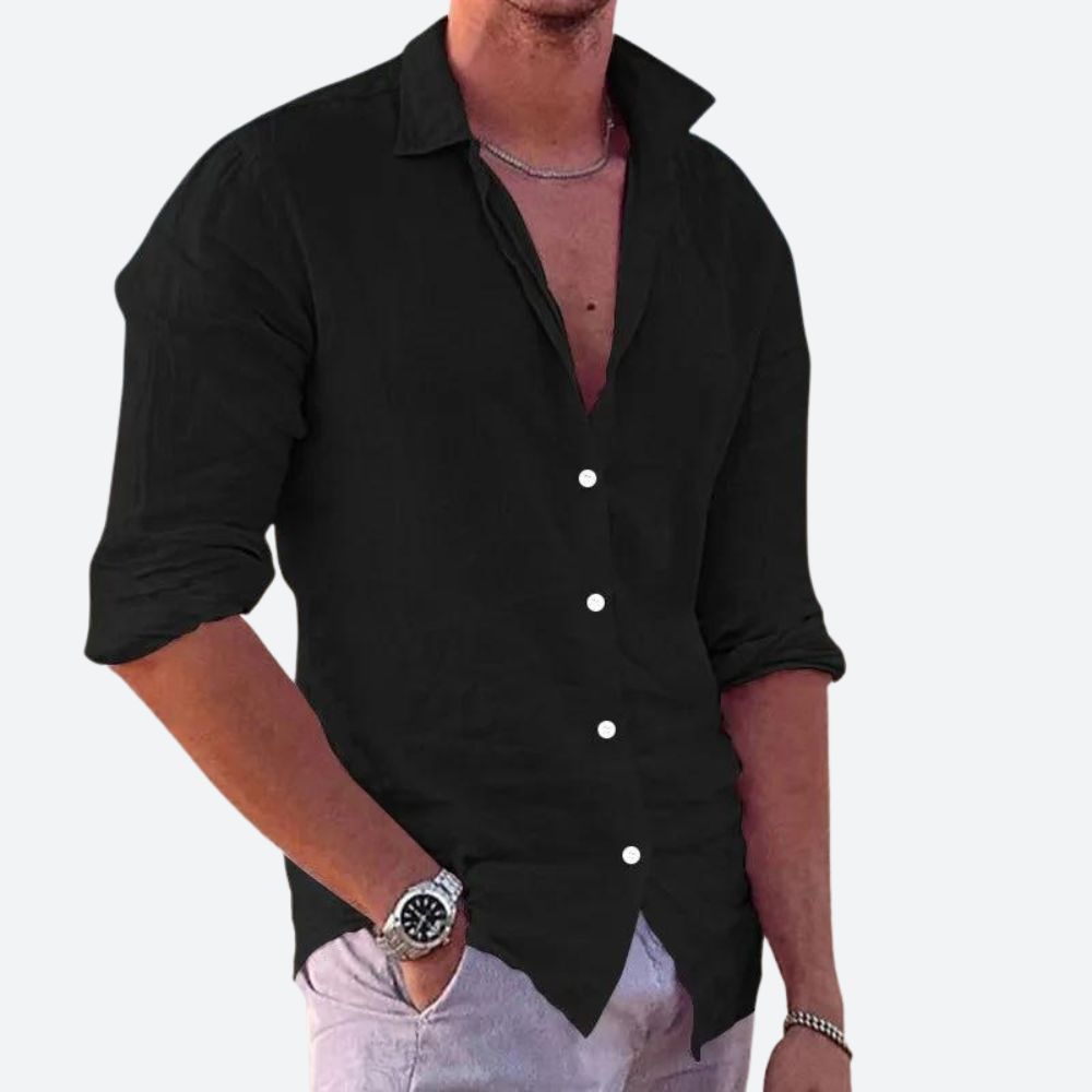 Charles | Chemise Boutons Pour Hommes | Longue Manche
