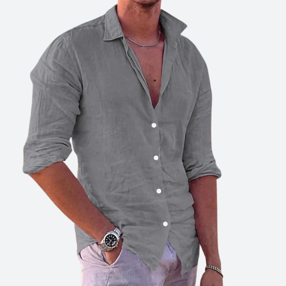 Charles | Chemise Boutons Pour Hommes | Longue Manche