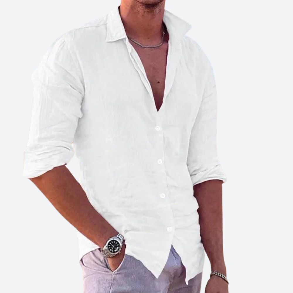 Charles | Chemise Boutons Pour Hommes | Longue Manche