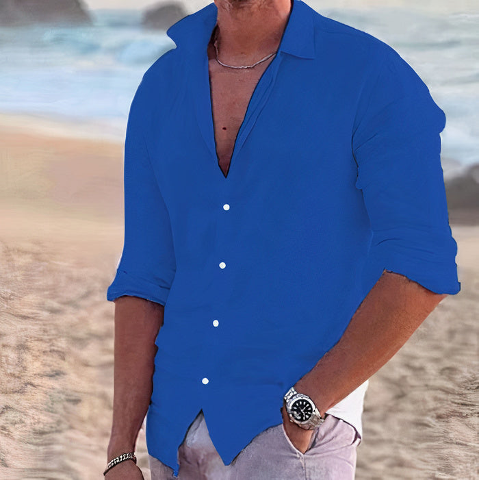 Charles | Chemise Boutons Pour Hommes | Longue Manche