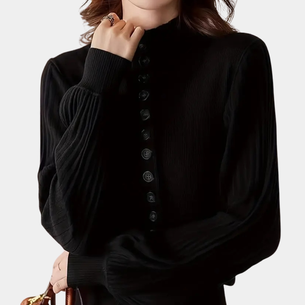 CHARIBEL - Cardigan en Tricot Classe avec Fermeture Boutonnée pour Femmes