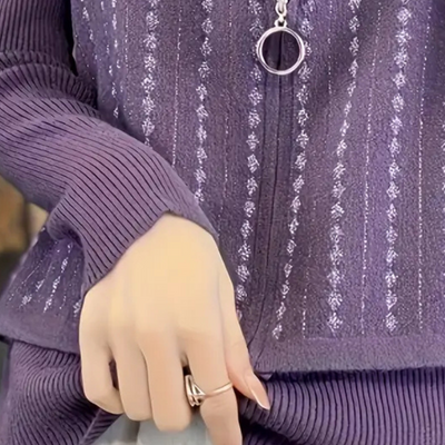 FILIPA - Sweat à Zip Classique pour Femmes