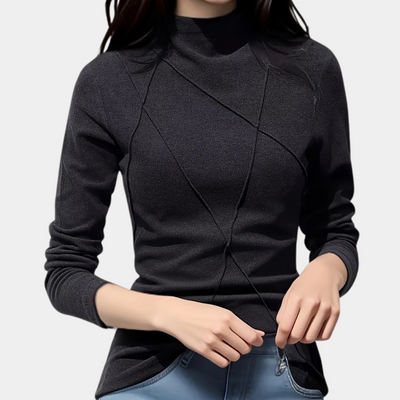 DALIA - Pull décontracté à col mi-haut pour femmes