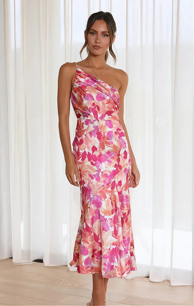 Diane | Robe fleurie en satin