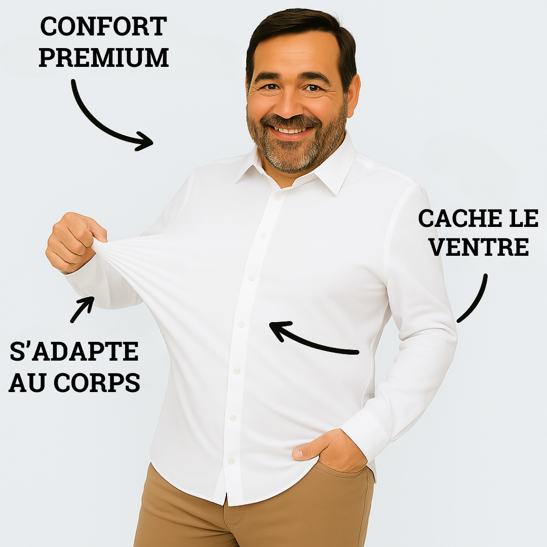 Riviera Paris™ | Chemise Infroissable à Coupe Ajustée