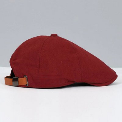 Casquette plate unisexe avec rabat incurvé et sommet structuré