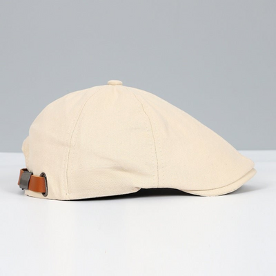 Casquette plate unisexe avec rabat incurvé et sommet structuré