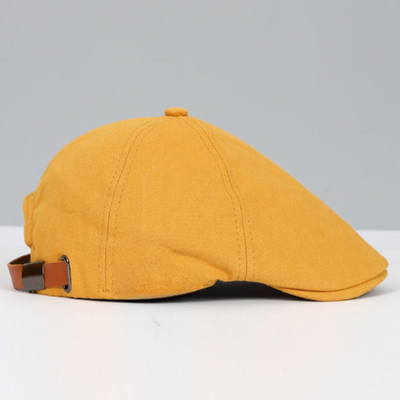 Casquette plate unisexe avec rabat incurvé et sommet structuré