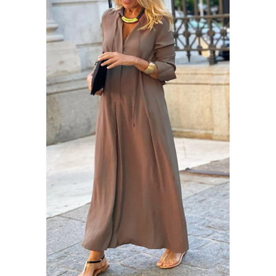 Hanna | Robe Simple 3/4 manches pour femme | Maxi