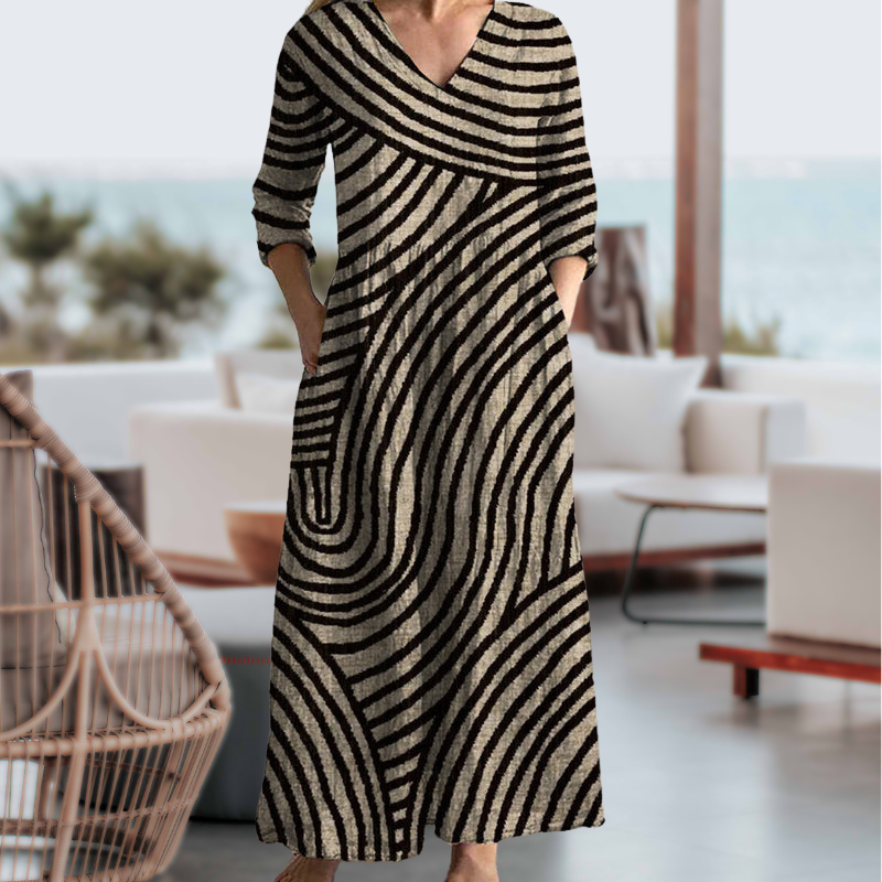 AYLA™ | Robe Rayée Vintage