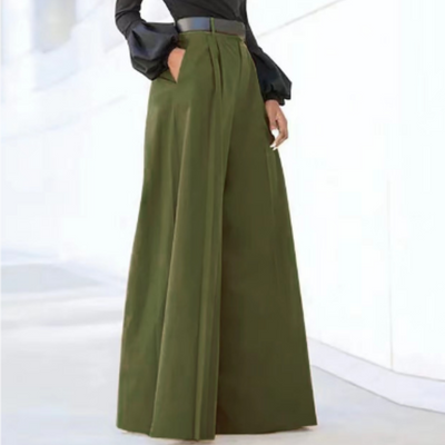 Susan | Pantalon taille haute pour femme | Jambe large
