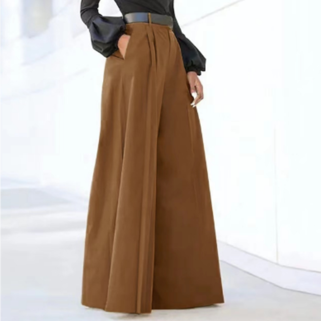 Susan | Pantalon taille haute pour femme | Jambe large