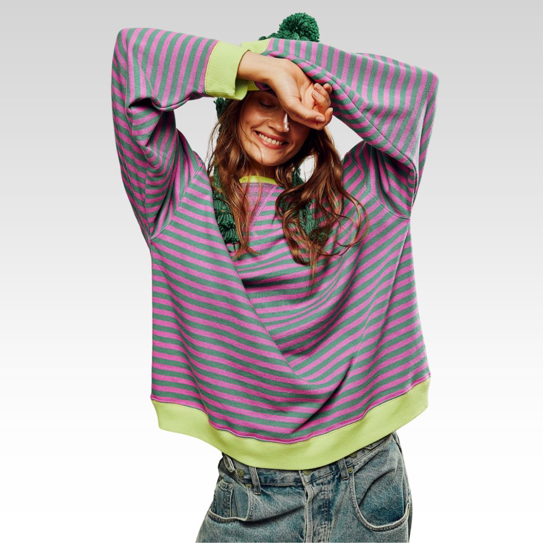 Mana | Pull Oversize Rayé