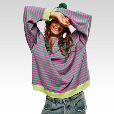 Mana | Pull Oversize Rayé