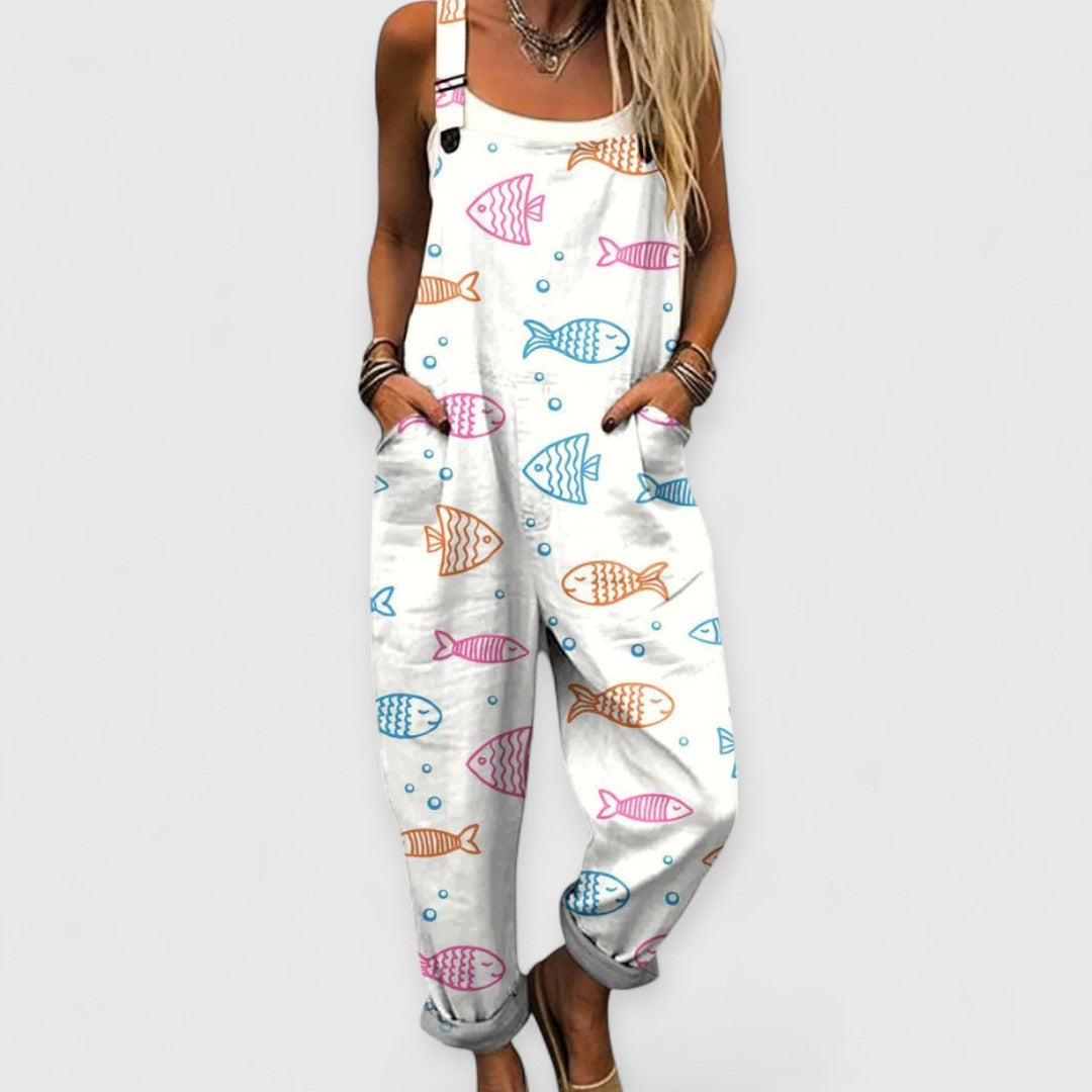 Ella | Combinaison Vintage Femme à Jambes Larges