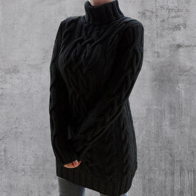 Lara™ - Pull-over à col roulé long et chaud