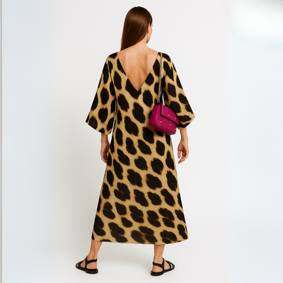 LEA | Robe Stylée à Imprimé Léopard