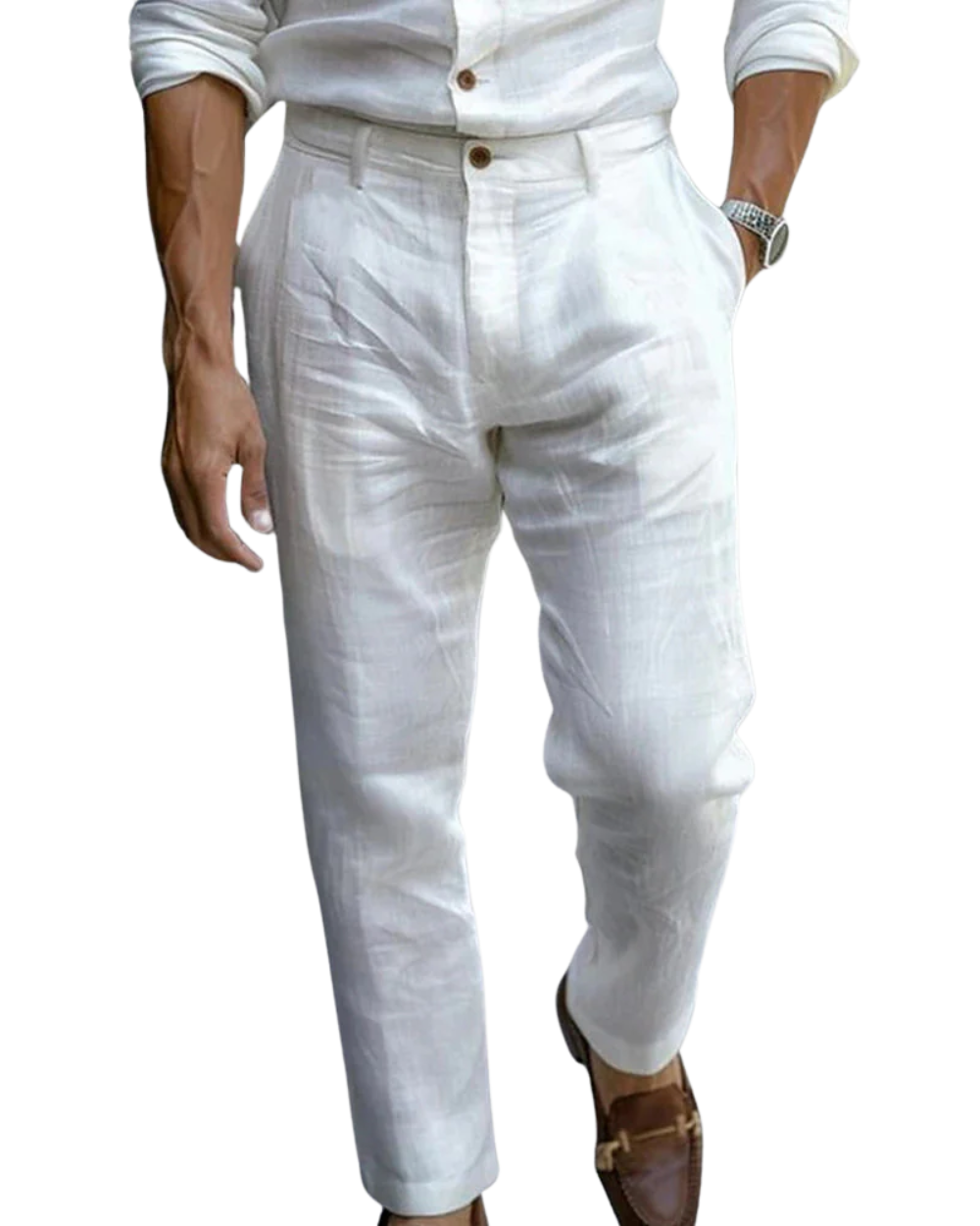 Pantalon en Lin Chic de Saint-Tropez