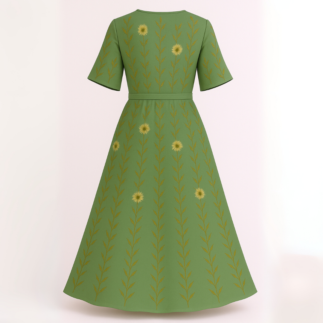 HELENA | Robe longue à demi-manches