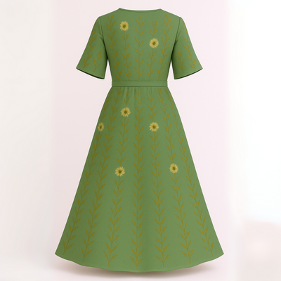 HELENA | Robe longue à demi-manches