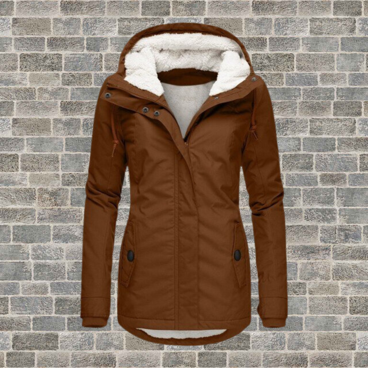 Jenna - Manteau à Capuche en Sherpa Douillet
