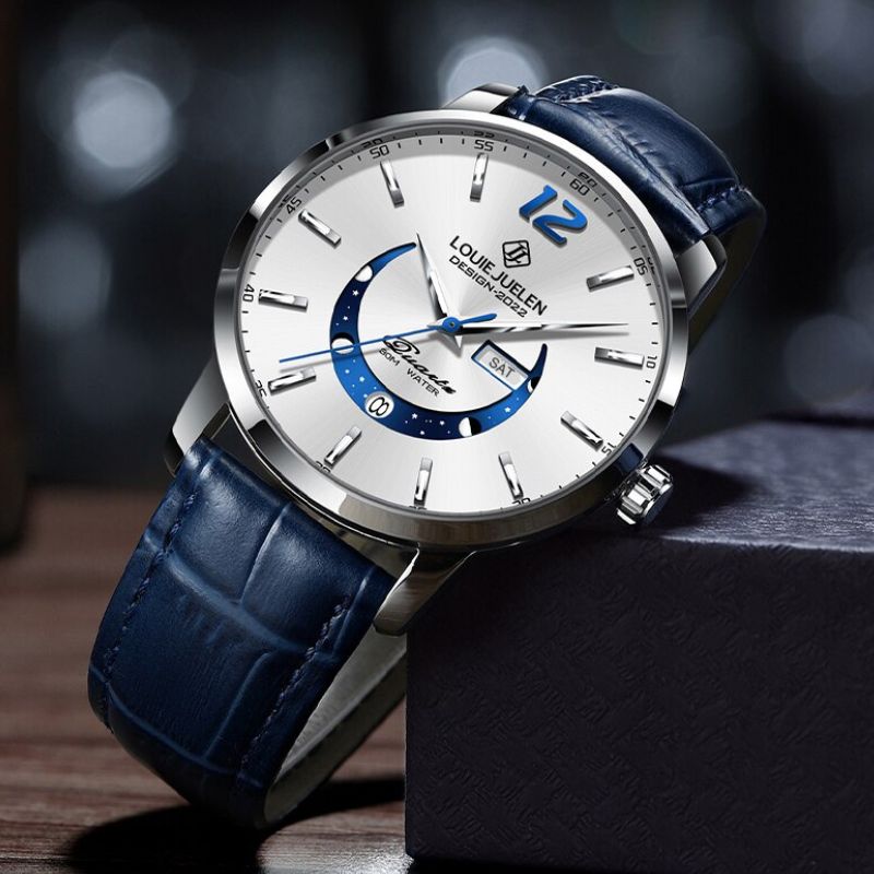 Montre Élégante à Phase Lunaire