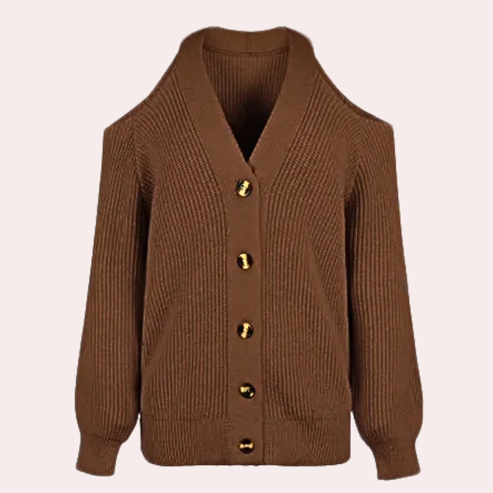ESTELLA - Pull à épaules froides à la mode pour les femmes