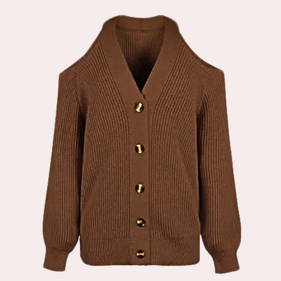 ESTELLA - Pull à épaules froides à la mode pour les femmes