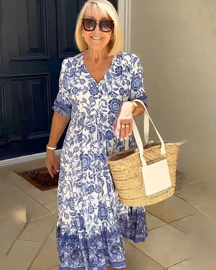 Riviera Paris™ | Robe Bohème À Col V