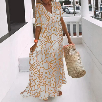 Morgane™ | Robe longue couleurs naturelles