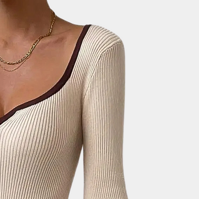 DENISE - Pull à Col en V Décontracté pour Femmes