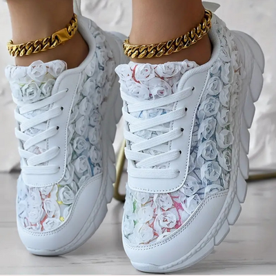 REBEKAH - Chaussures Souples 3D avec Roses pour Femmes
