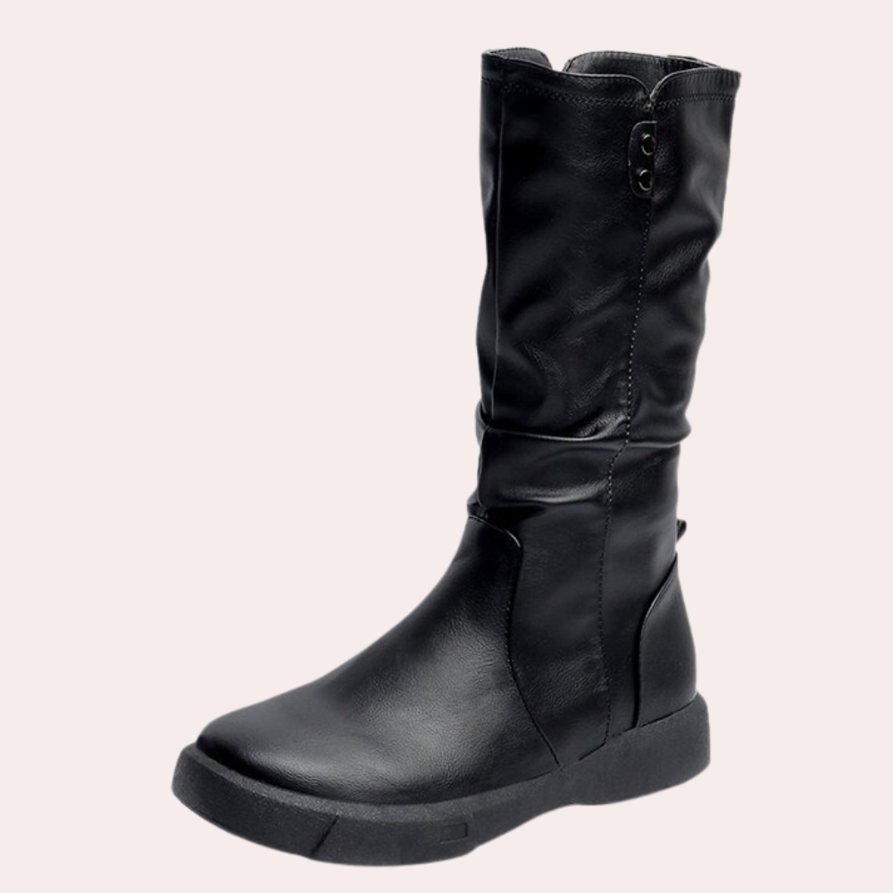 ELISA - Bottes d'Hiver Moderne Mi-Mollet pour Femmes