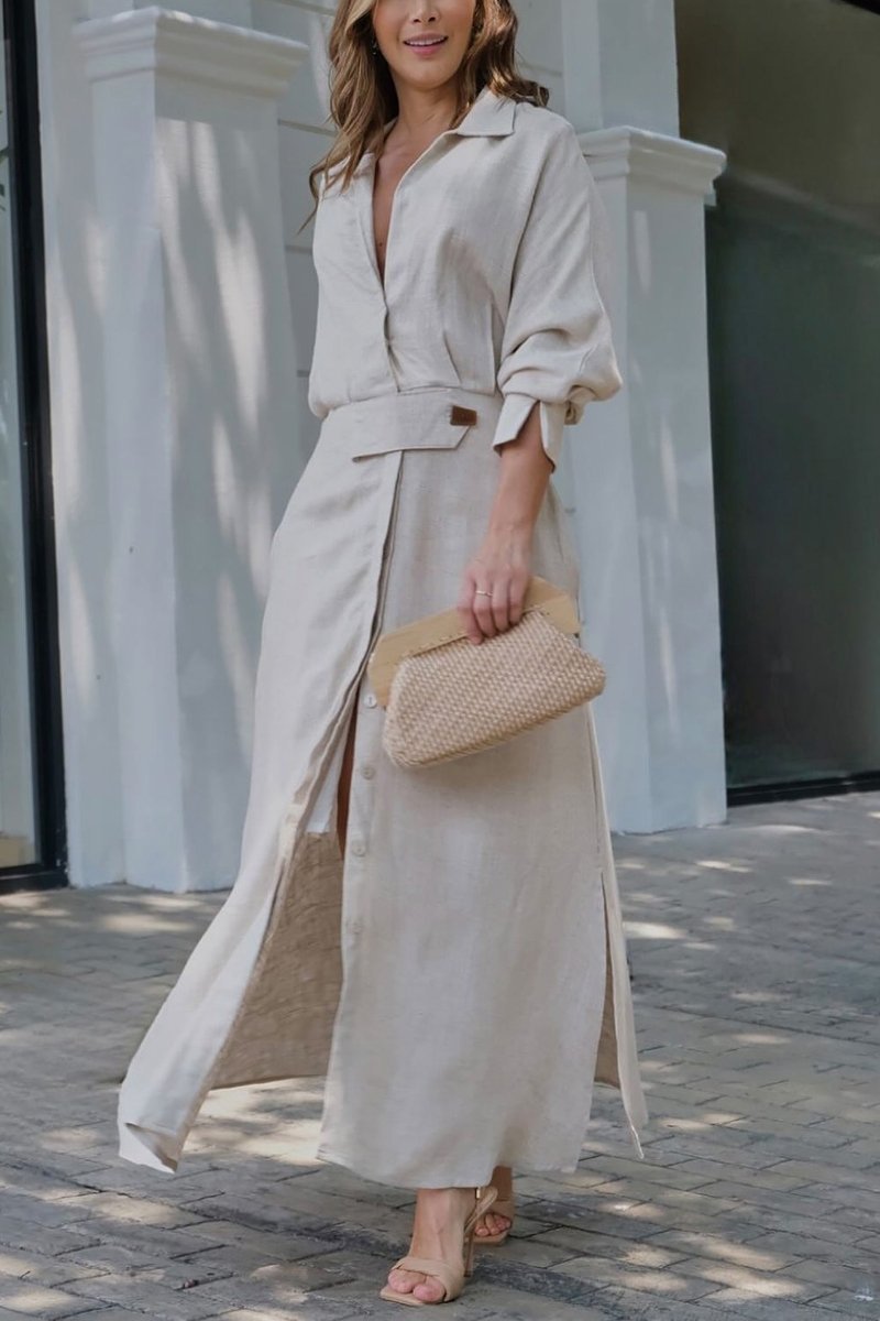 Valéria | Robe maxi avec décolleté en V