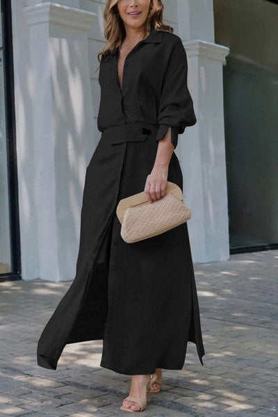 Valéria | Robe maxi avec décolleté en V