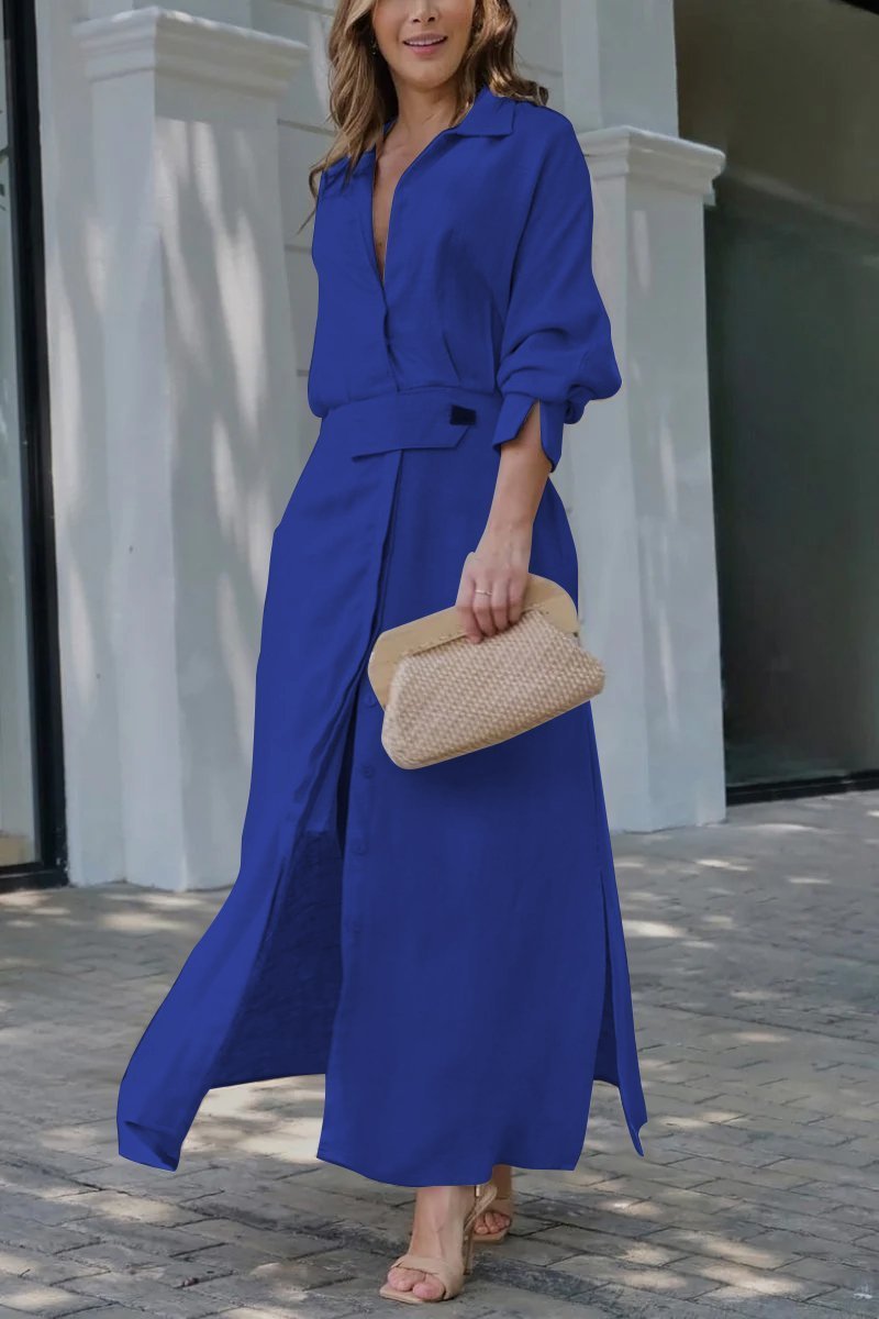 Valéria | Robe maxi avec décolleté en V
