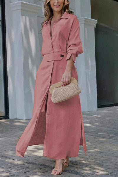 Valéria | Robe maxi avec décolleté en V